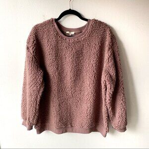 Easel Los Angeles Pink Pullover Sherpa Sweatshirt size 1X
